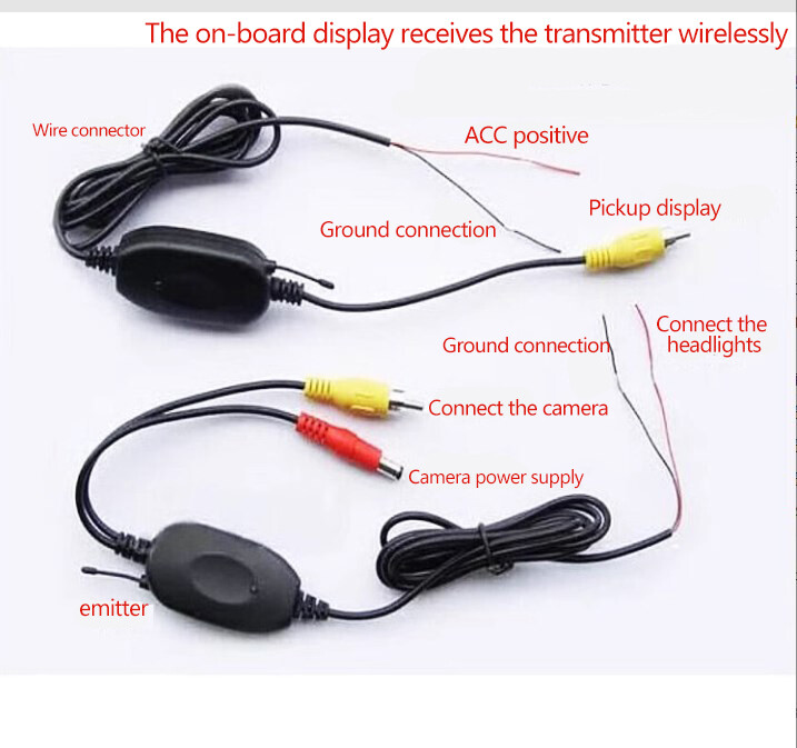 5" Monitor Backup Camera Car Rear View Wireless HD Parking System Night Vision