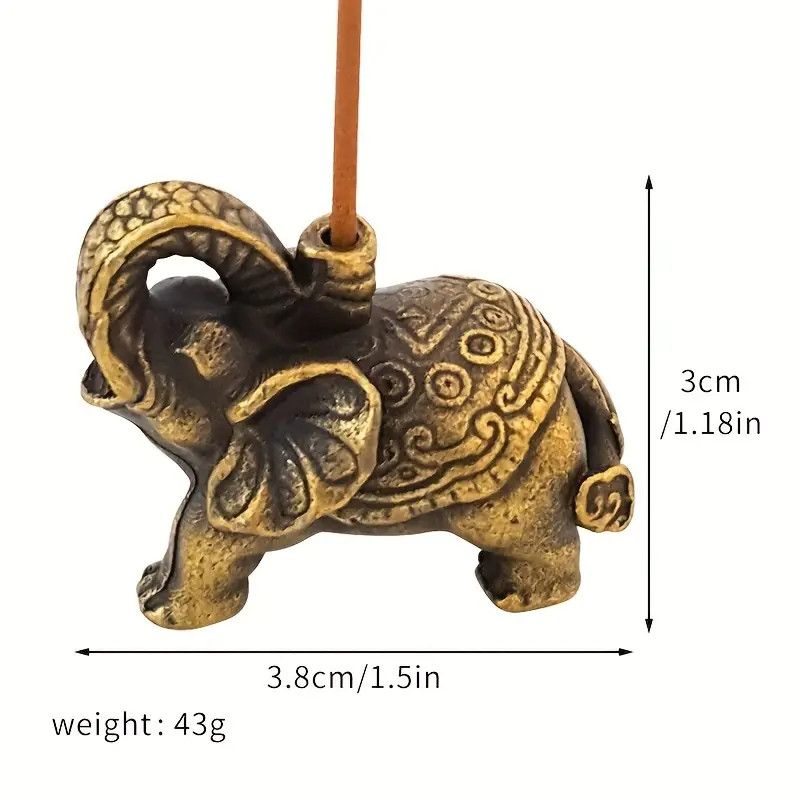 Alloy Mini Elephant Incense Holder - New