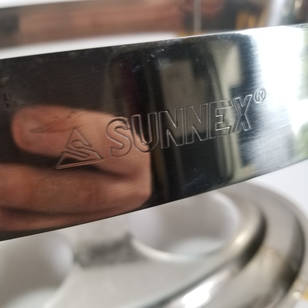 Sunnex Footed Chafing Dish Buffet Server Warming Tray Double Burner 18" x 12"