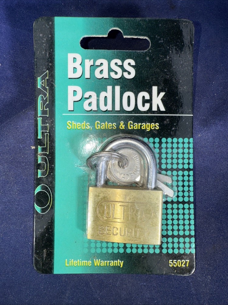 Three (3) For $15. 1 1/4” Padlock Solid Brass Padlock NOS Keyed Different J Lock