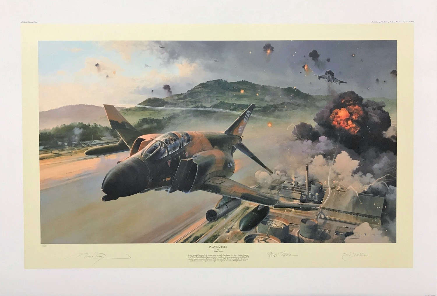 Phantom Fury by Robert Taylor art print signed by Vietnam War Ace Steve Ritchie