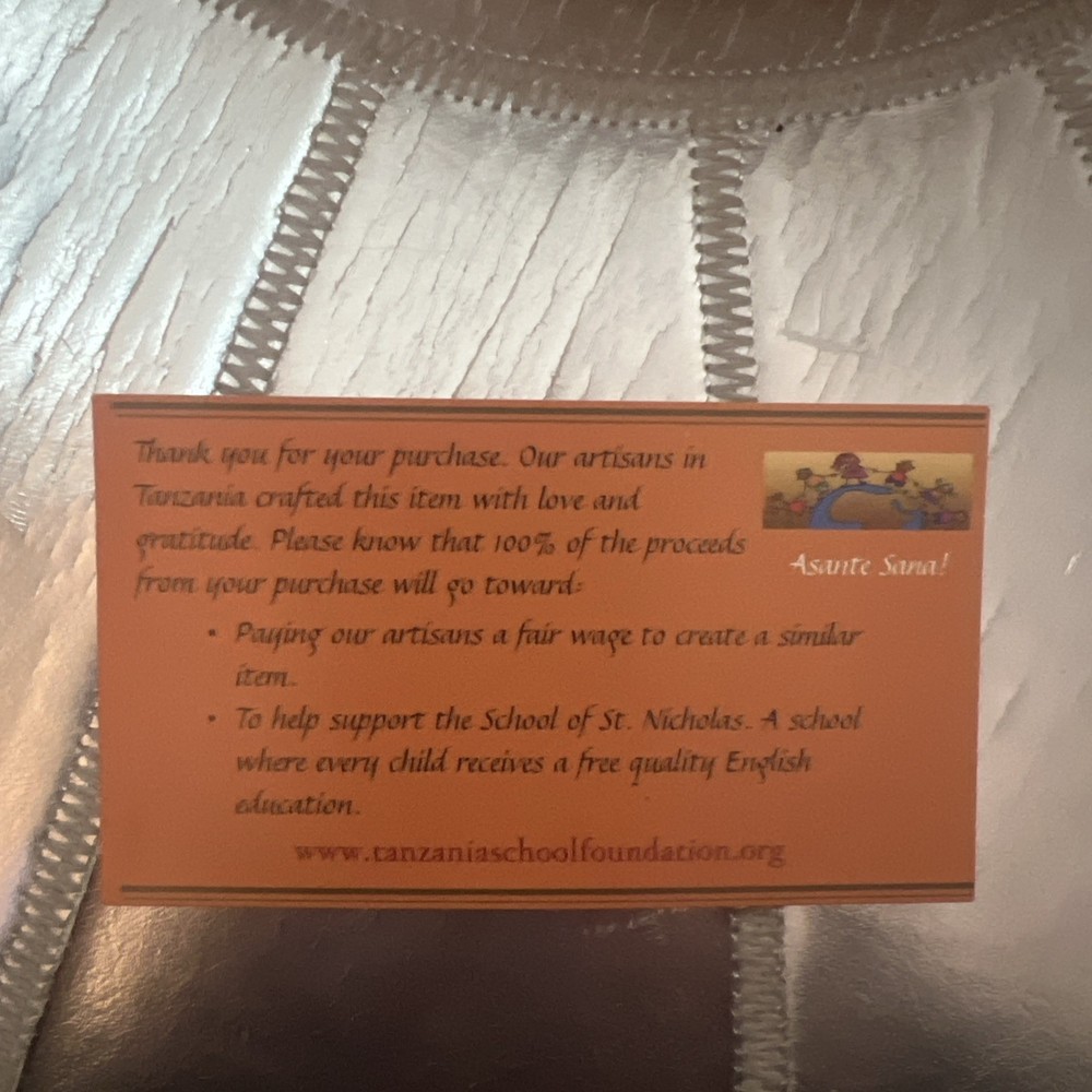 TANZANIA SCHOOL FOUNDATION BEADED BASKET