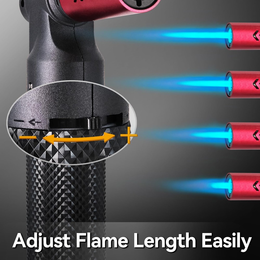 2 Pack Butane Torch Lighter Big Jet Flame Refillable Portable Butane Torch