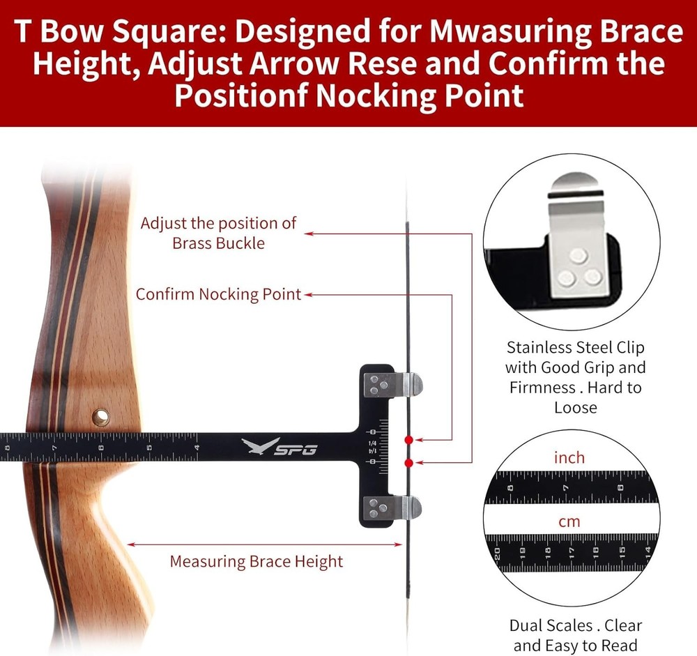 Bow Square Bow Level Kit 2 Pack Archery Bow String Level Turning Kit and T Sh...