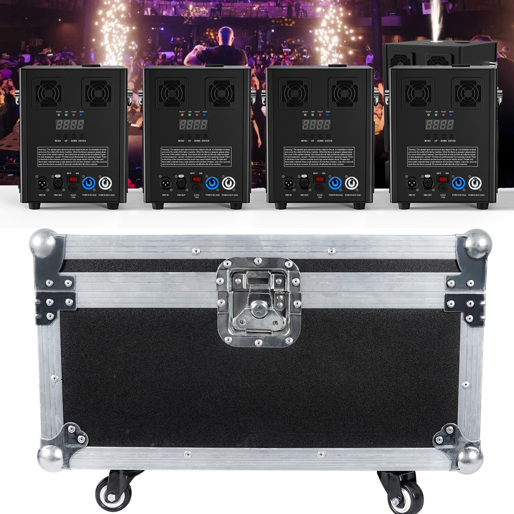 UKING 4PCS Cold Spark Machine 700W Stage Effect DMX Firework DJ Event Wedding