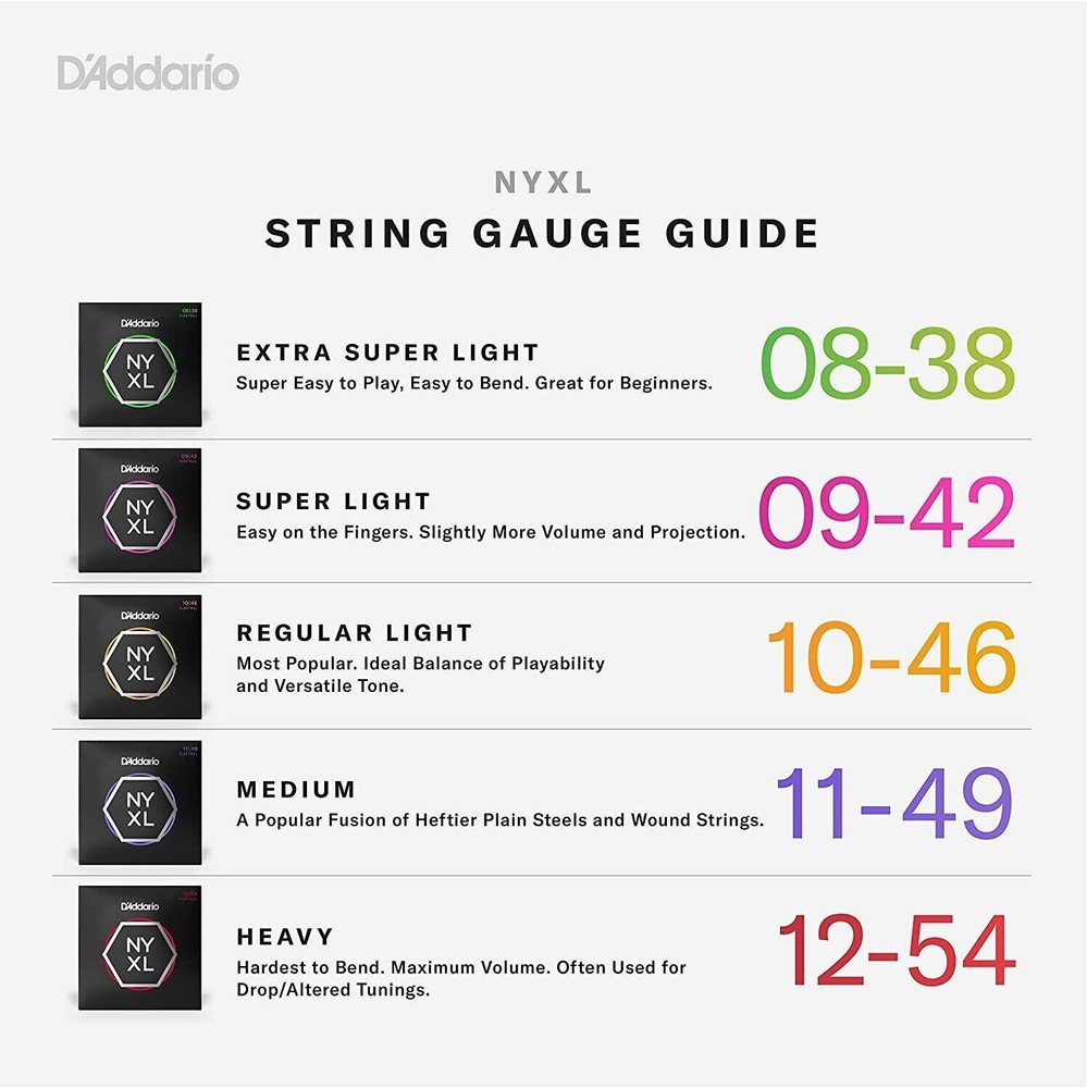 D'Addario EHR310 Half Round Electric Guitar Strings 10-46 Regular Light