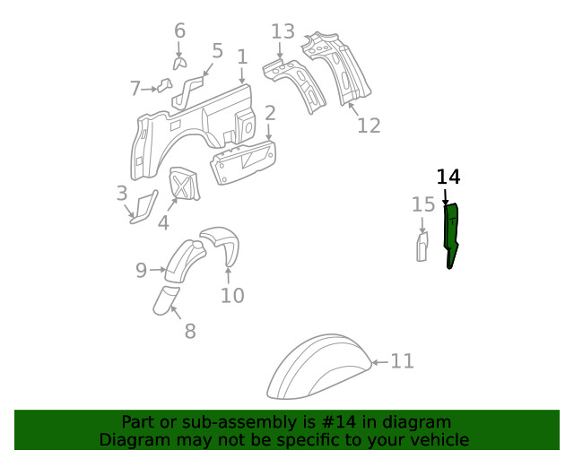 Genuine GM Tail Lamp Panel 15103007