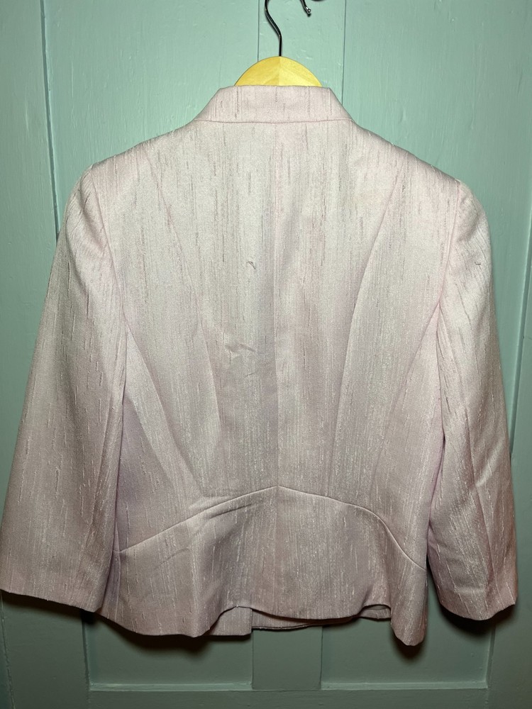 CC Womens Elegant Pale Pink Lined Jacket Size 10