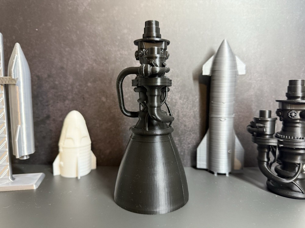 SpaceX Raptor 3 Rocket Engine | 3D Printed Model | Black |...