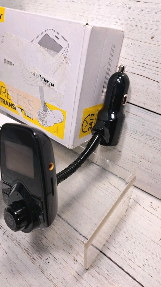 Car Bluetooth FM Transmitter 1.44" Display Flexible Gooseneck, Handsfree Call...