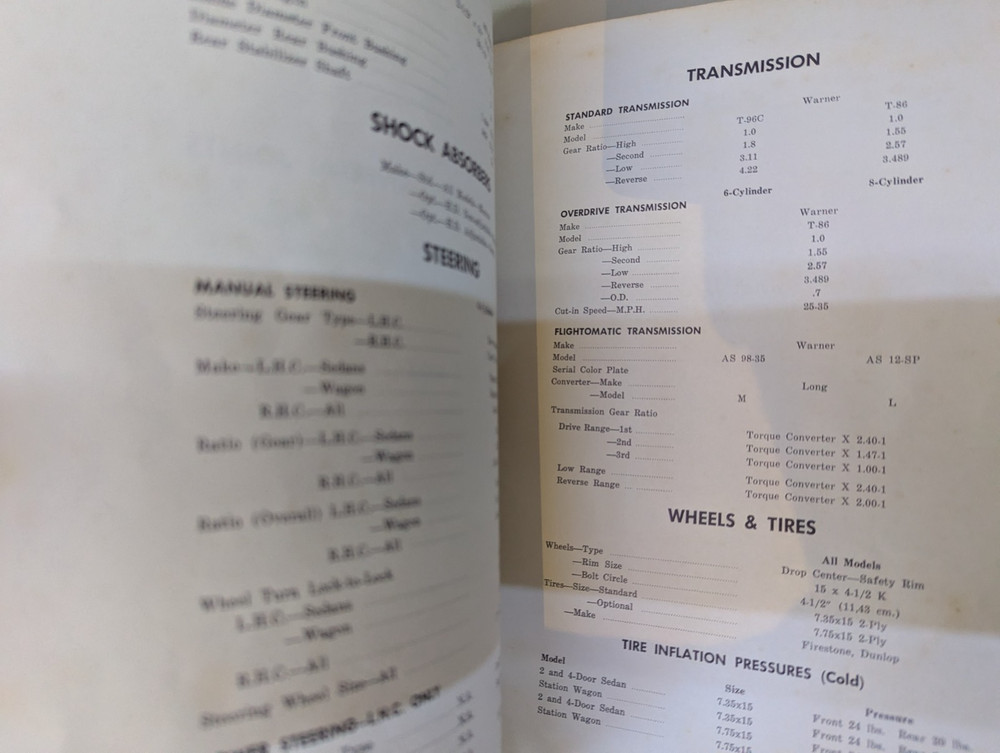 1965 Studebaker Specifications Booklet - Vintage