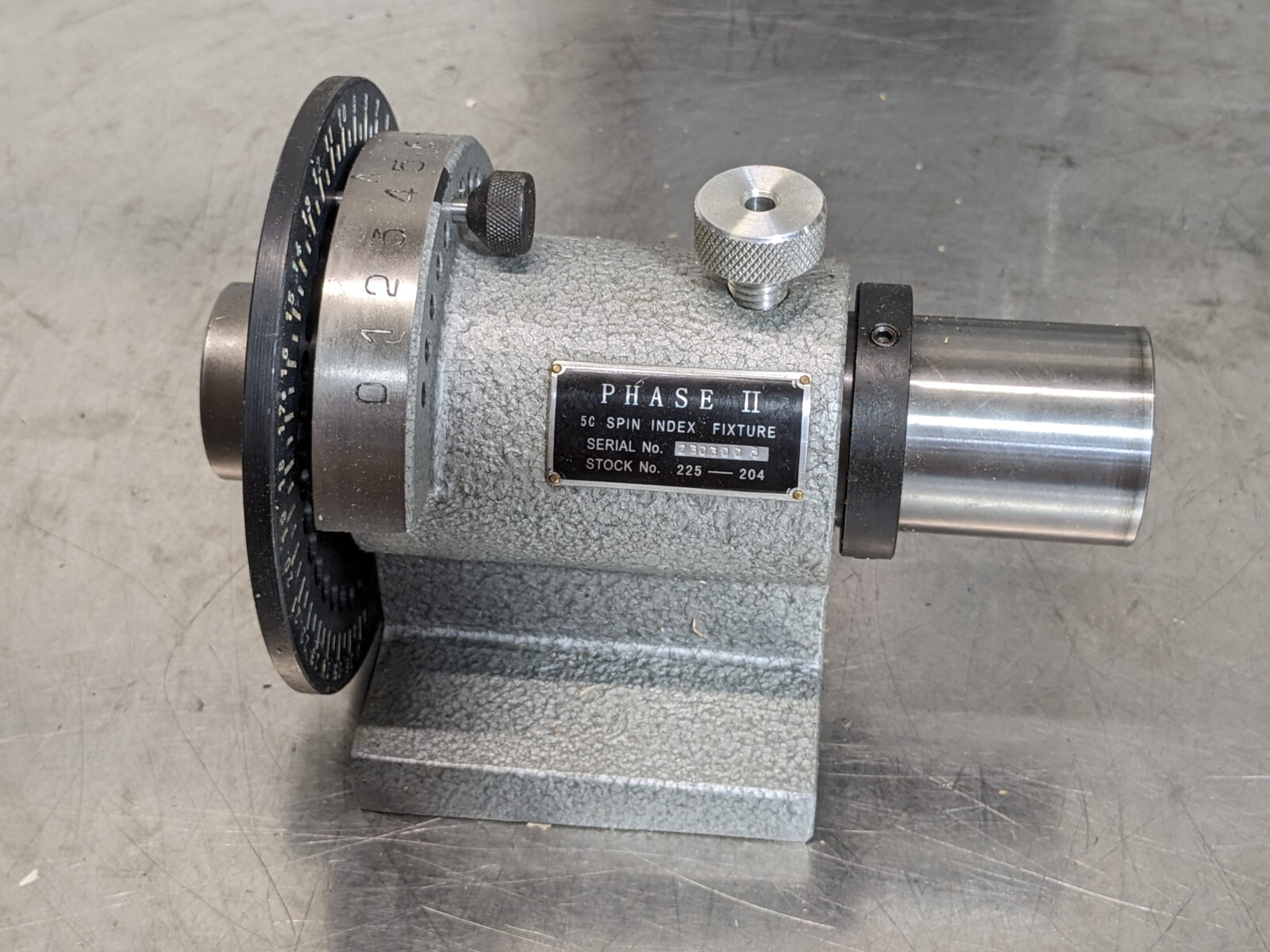 Phase II Spin Index Fixture for 5C Collets 1-1/8" Cap 225-204 Missing Parts
