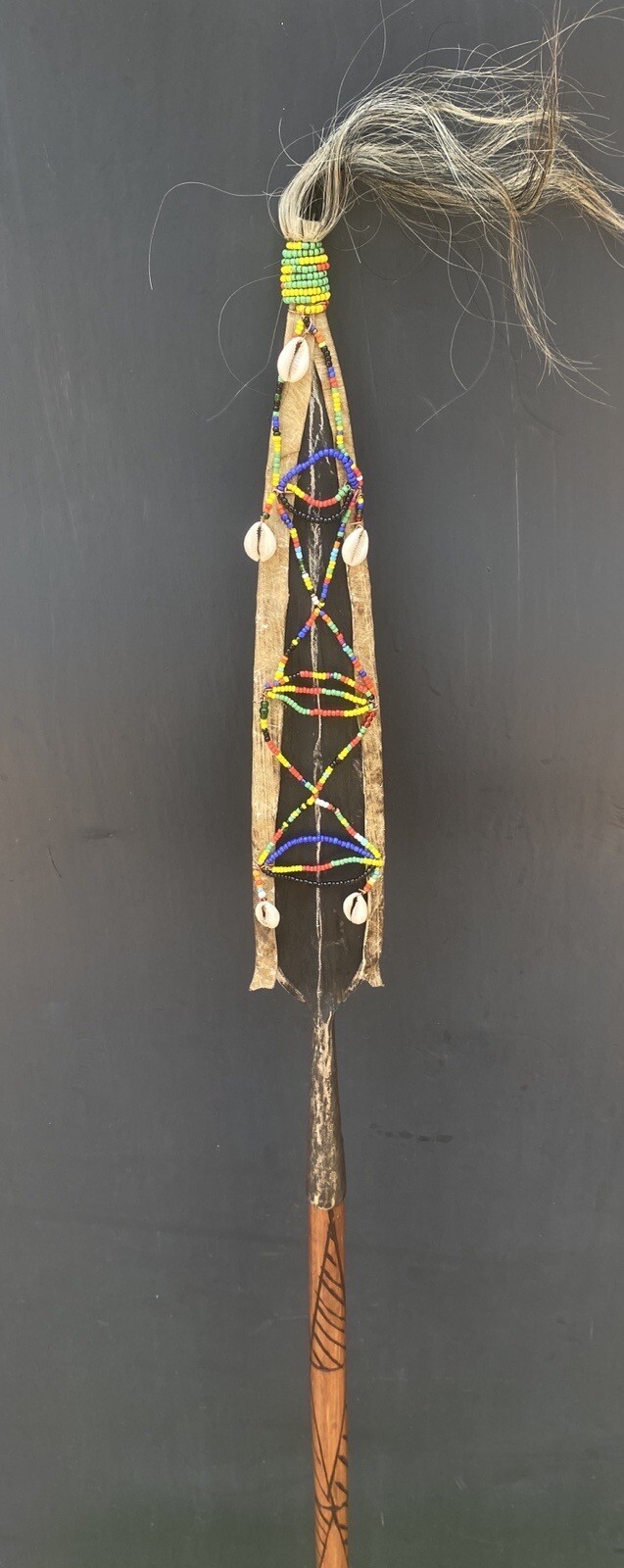 African Samburu Maasai Spear Kenyan Antique Hunting Spear H - 67.5 inches