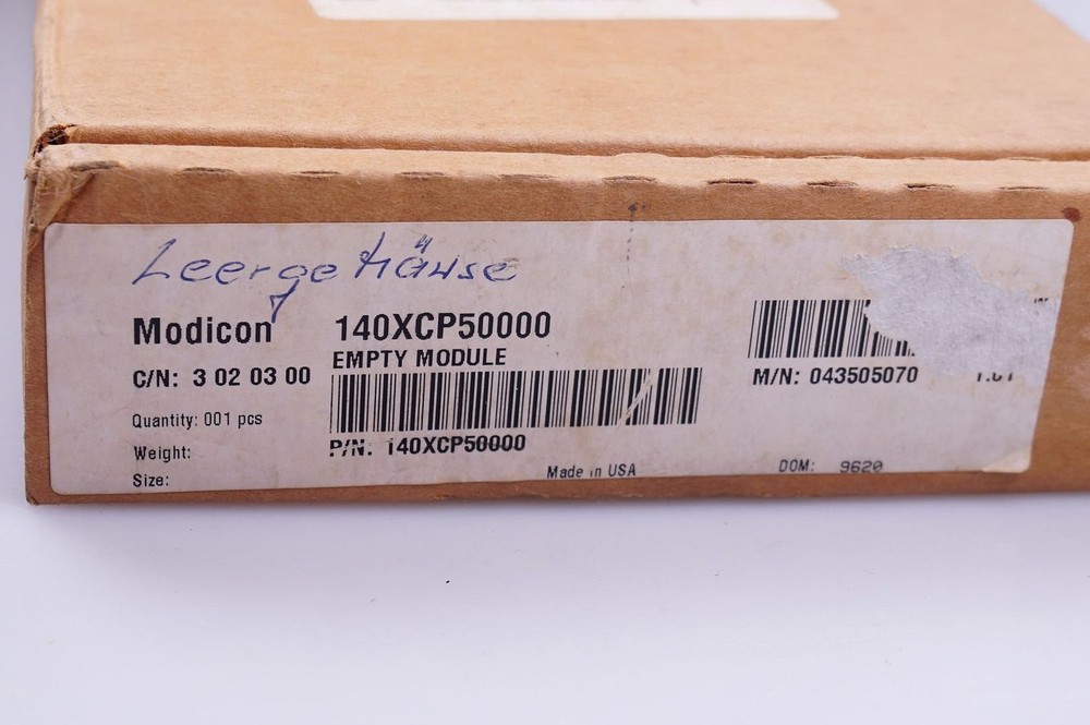 AEG Schneider Automation TSX Quantum 140 XCP 500 00 Empty Module, Empty Case