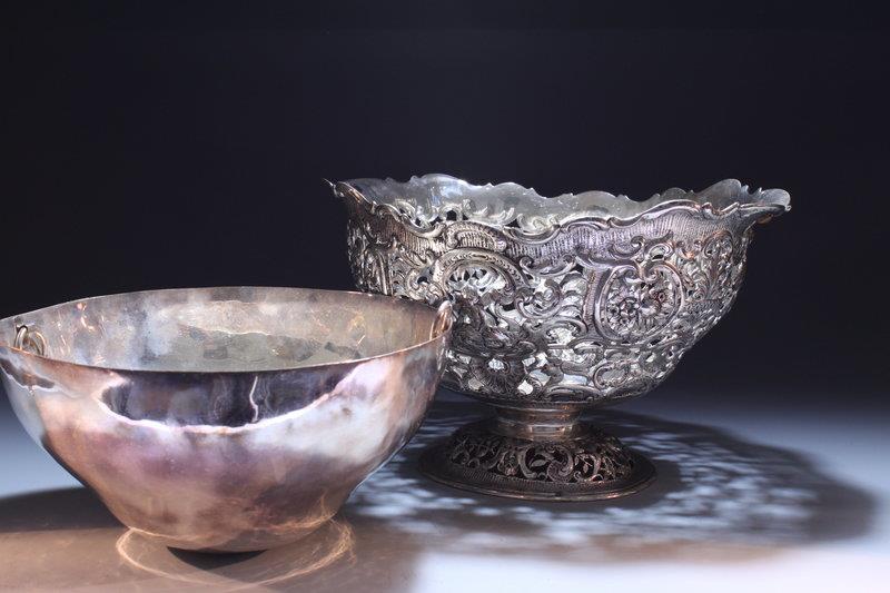 Eastern European silver Repousse Dish.
