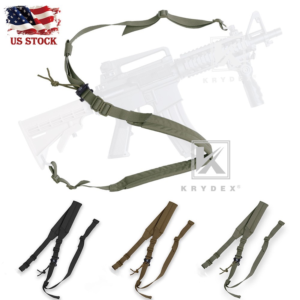 KRYDEX MK2 Tactical 2 Point Sling Shoulder Padded Strap Adjustable Quick Detach
