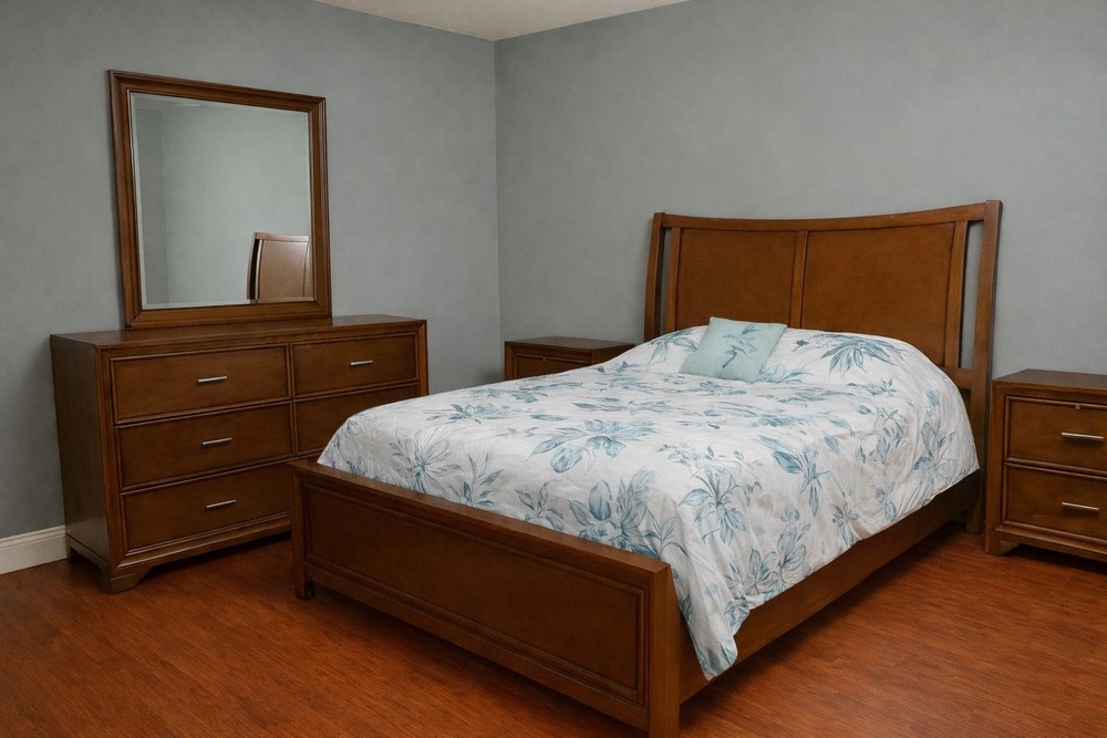 Full Bedroom Set - Dark Cherry