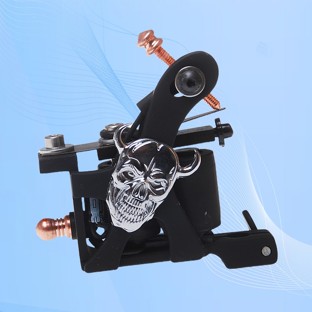 Coil Tattoo Machine Cast Iron Frame for Beginner 10 Wrap Shader 404-D