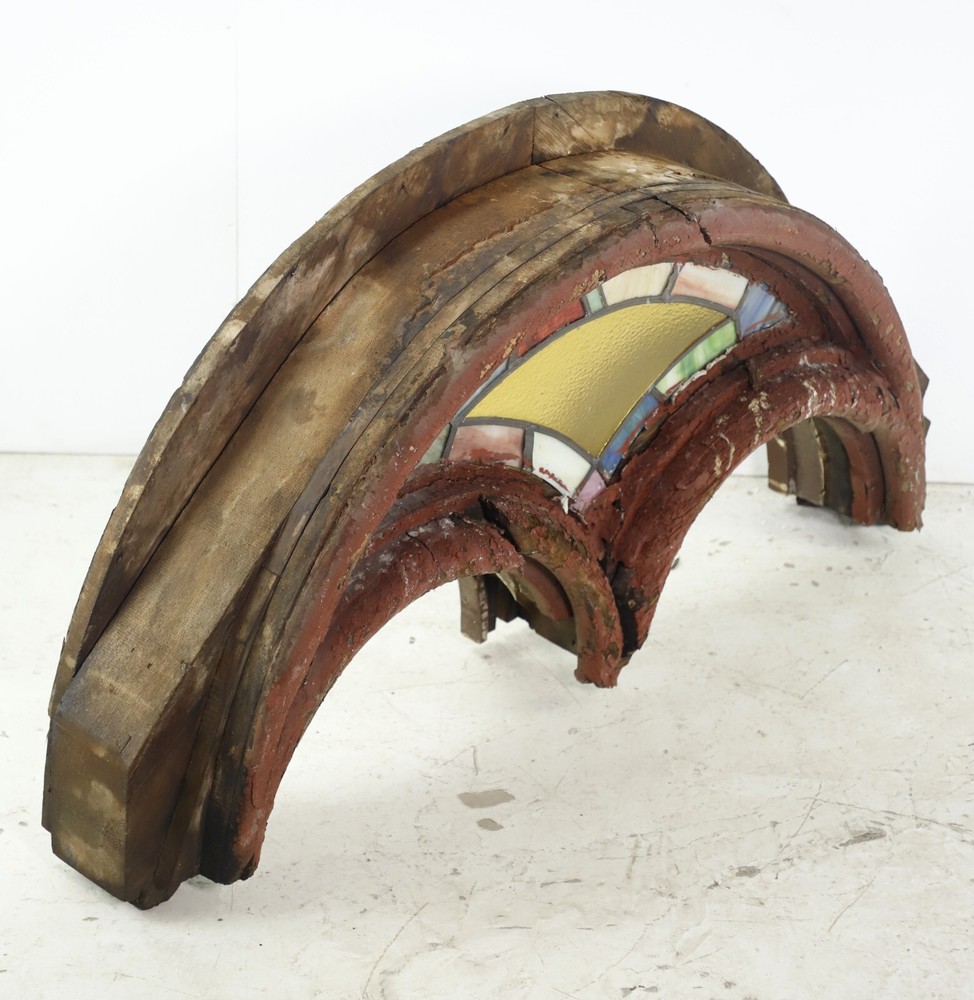 Gothic Arched Stained Glass 56 in. Window Transom