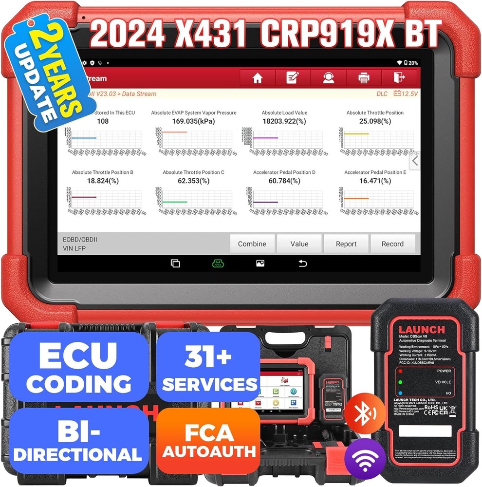 2024 LAUNCH X431 CRP919X BT PRO Bidirectional Car Diagnostic Scanner Key Coding