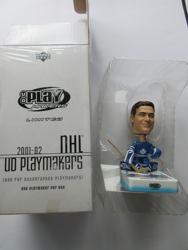 Curtis Joseph Bobblehead 2001-02 UD NHL Play Makers Upper Deck SIGNED