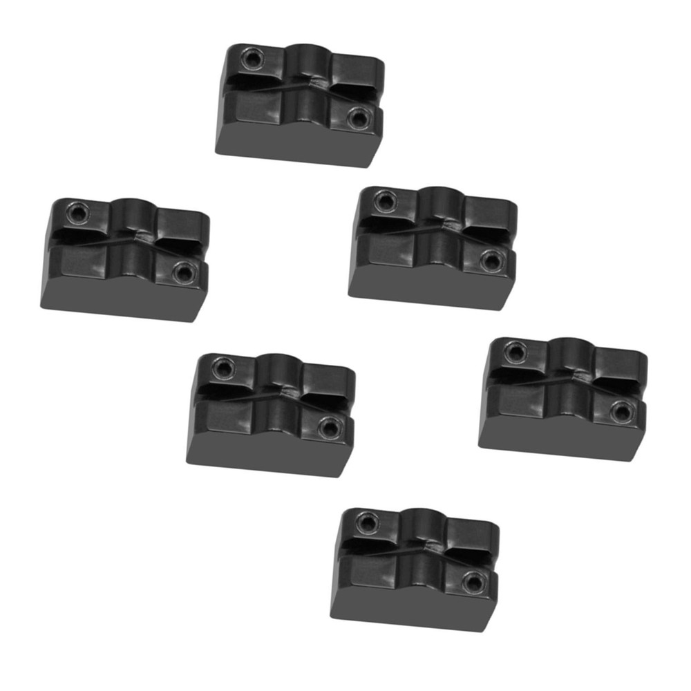6Pcs Guitar Bridge String Saddles Easy to Install Replacement Insert Blocks