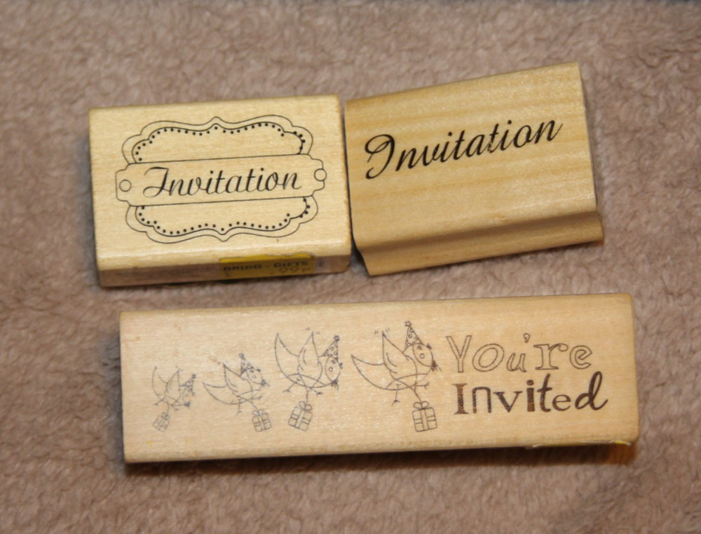 13 wood based printing shapes - various messages