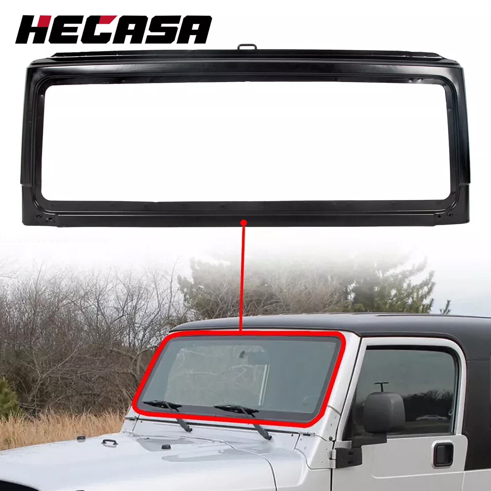 For 2003-2006 Jeep Wrangler Windshield Frame 2005 2004 WINDSHIELD FRAME
