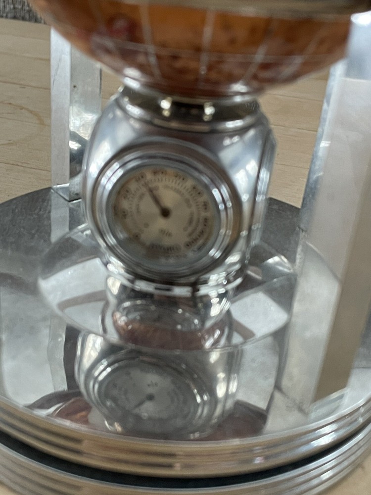 Alexander Kalfano rotating clock Globe Quartz Clock + Thermometer + Hygrometer