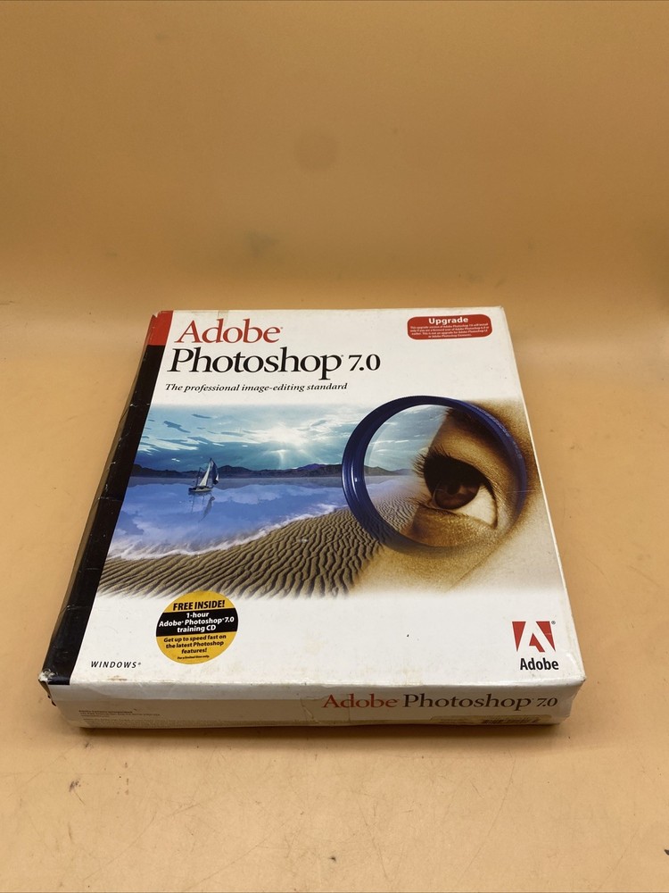 Adobe Photoshop 7.0 Full Educational Version for Windows - Original Big Box !