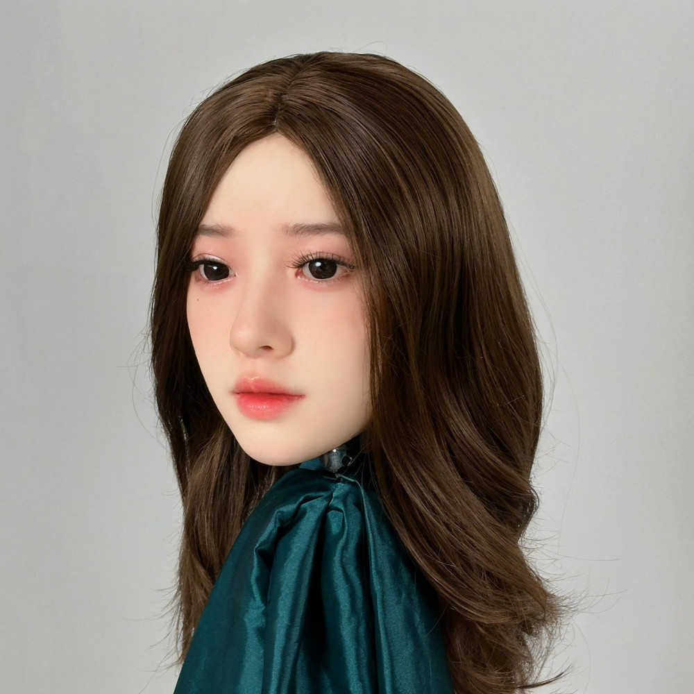 TPE head M16 threaded interface, open-type wig pupil mouth makeup practice, hair