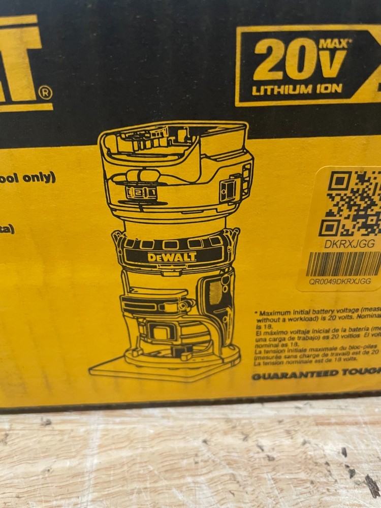 DeWalt DCW600B 20V Max XR Brushless Compact Router Drill Variable Speed 20 Volt