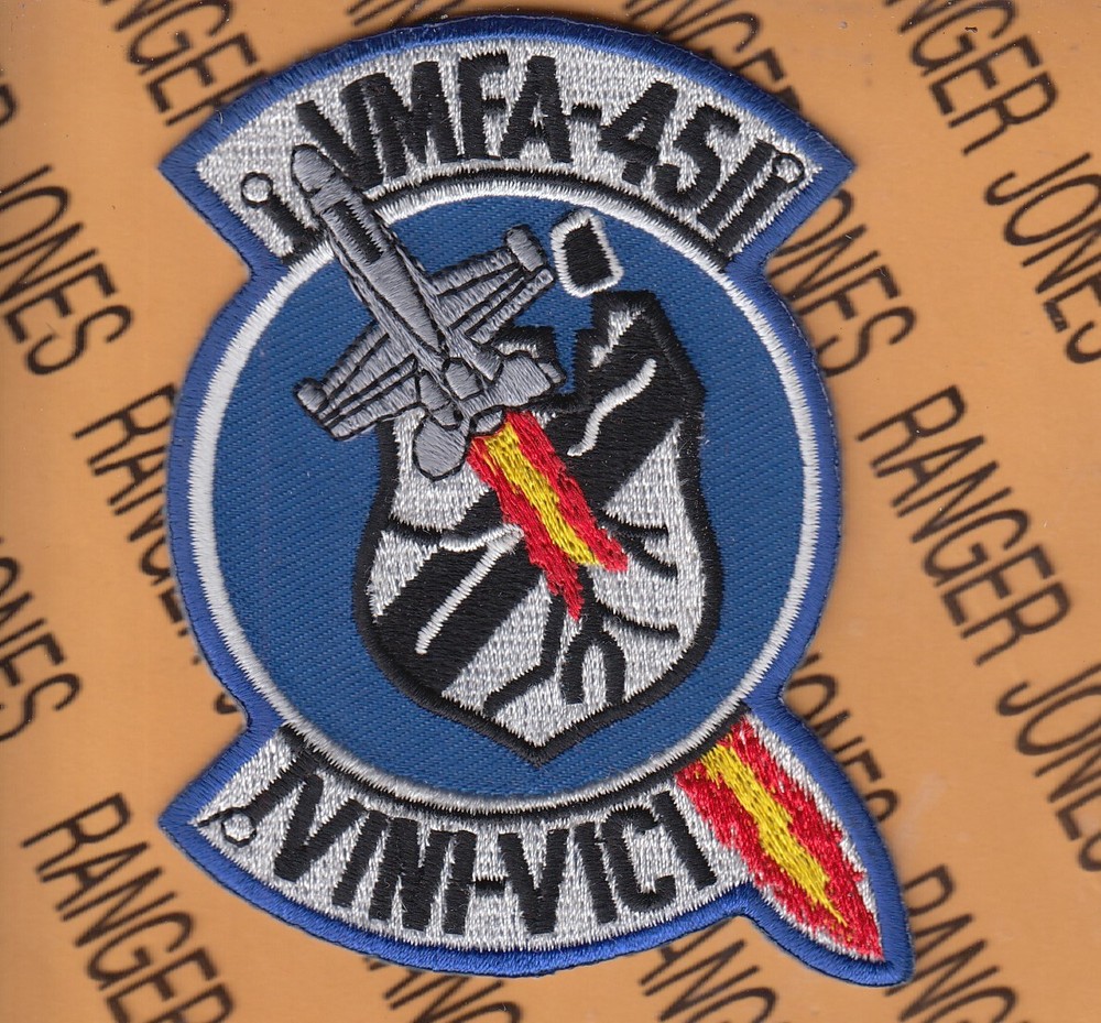 USMC Marine Corps Fighter Attack Sq VMFA 451 ~3.5" patch c/e B