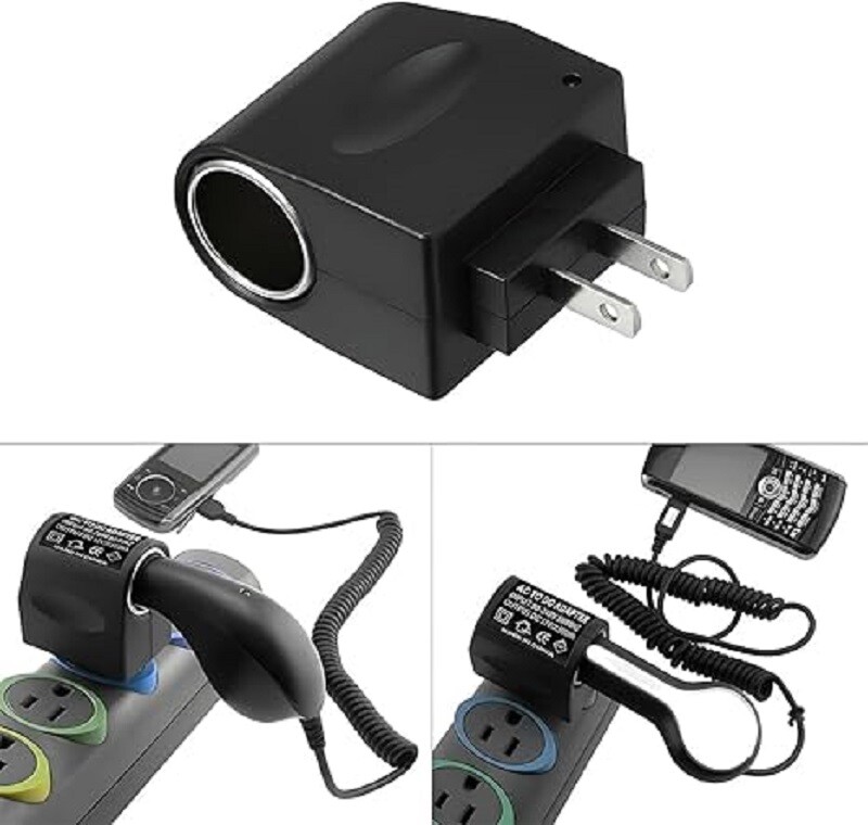 New 110V - 240V AC Plug To 12V DC Car Cigarette Lighter Converter Socket Adapter