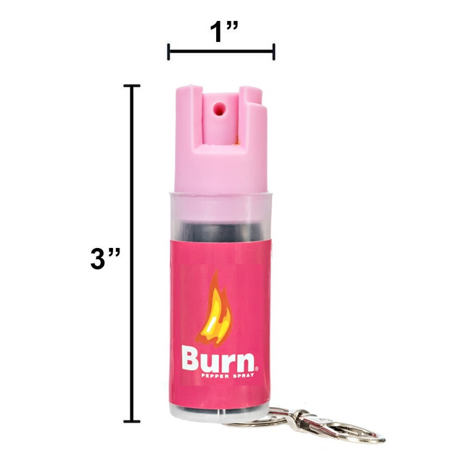 BURN Pepper Spray 1/2oz Self Defense Security Protection Keyring Keychain