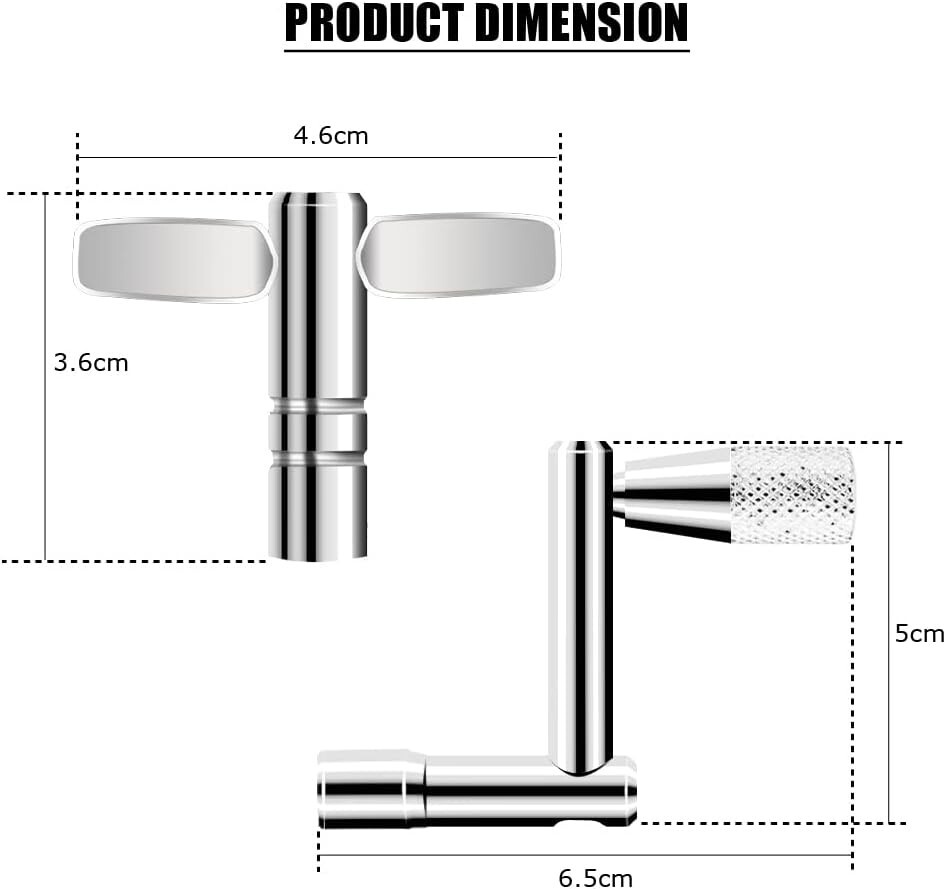 Drum Keys 3 Pack Universal Drum Tuning Key with Continuous Motion Speed Key.