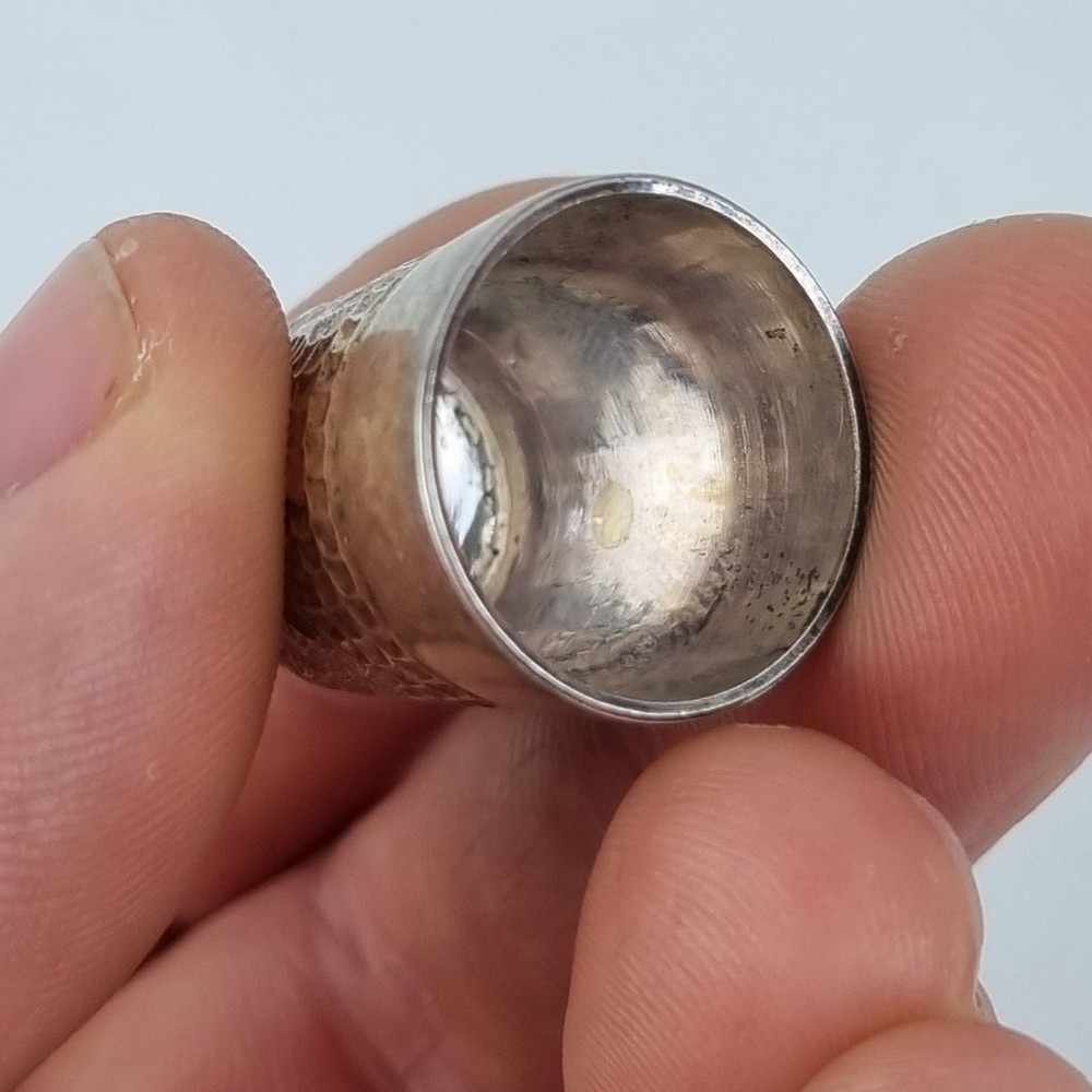 Vintage Solid Silver Thimble Birmingham 1973 James Swann & Sons