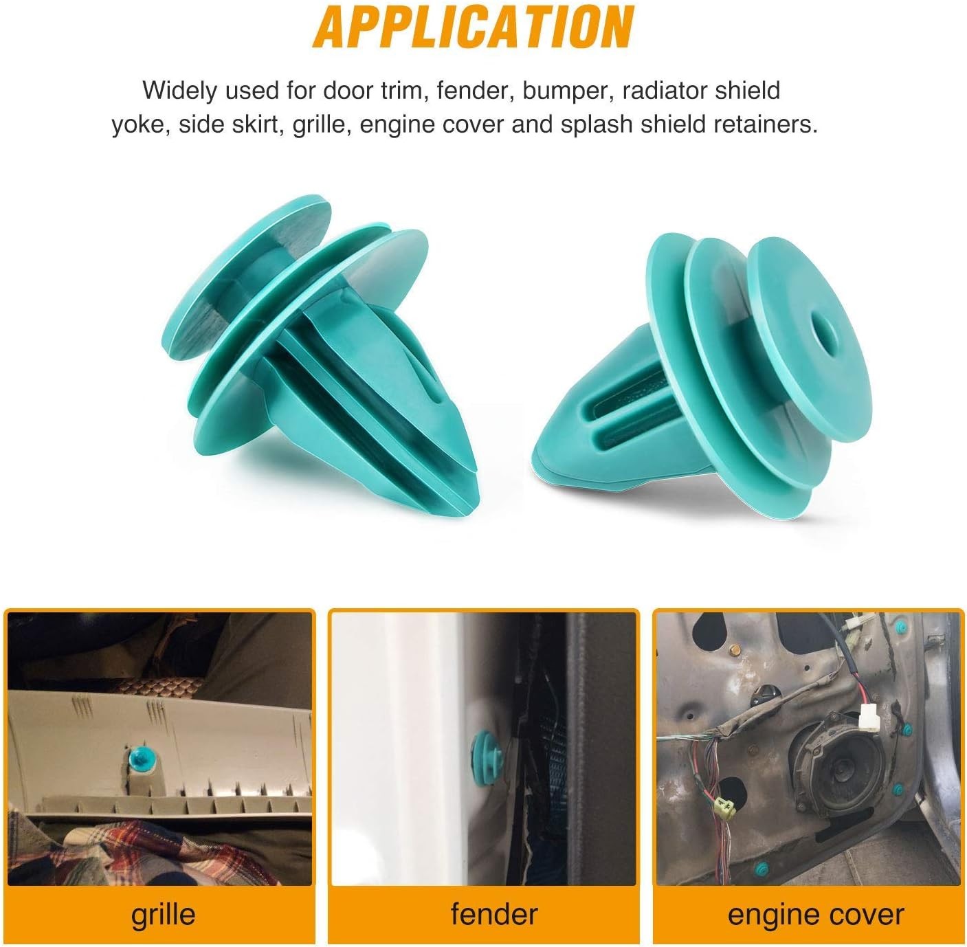 9mm Hole 40pcs Trim Door Panel Clips Retainer for Tacoma Tundra Camry Corolla