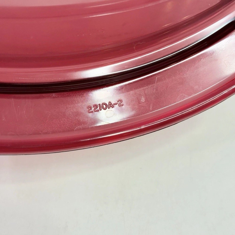 4 pc Tupperware Microwave Stack Cooker/Steamer Cranberry USA VTG *READ*