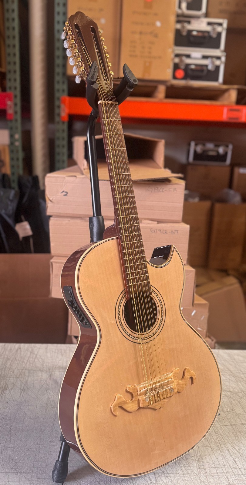 La Purepecha Mariachi Bajo Sexto Hand Crafted Acoustic Electric Guitar Cafe