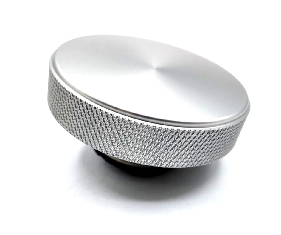 Radiator Cap, Billet Aluminum, Machined Finish, Knurled Edge, 16lbs Chevy Ford