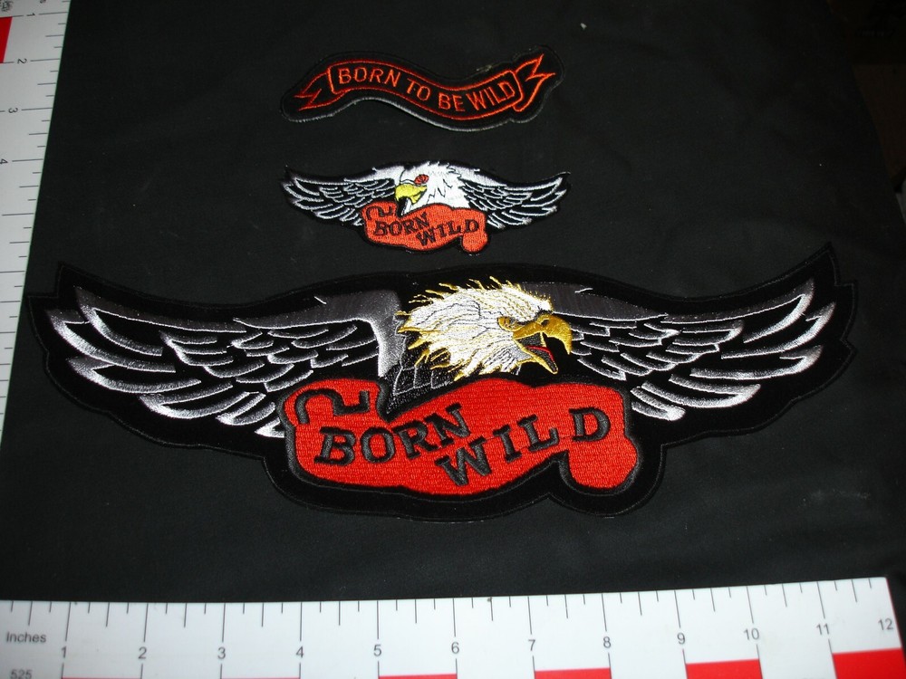 Eagle Biker Patch set Born to be wild three patch set collection