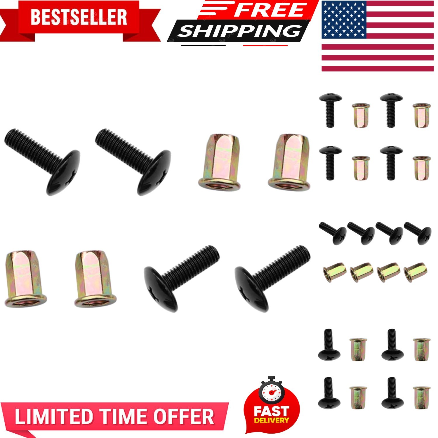 4PCS Tailgate Cover Cap Screw Bolts Compatible with 2007-2014 Sierra Silverad...