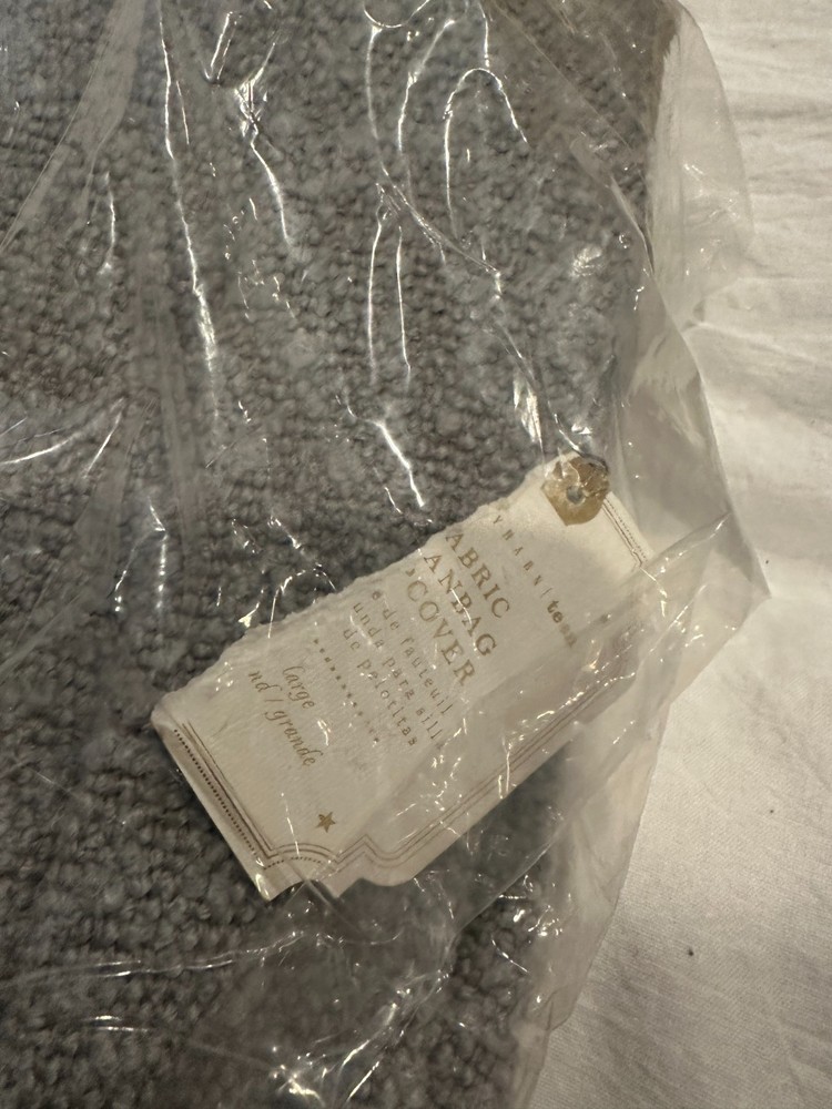 Pottery Barn Teen Chunky Boucle Gray Bean Bag LGE Slipcover only NEW w/tags $149