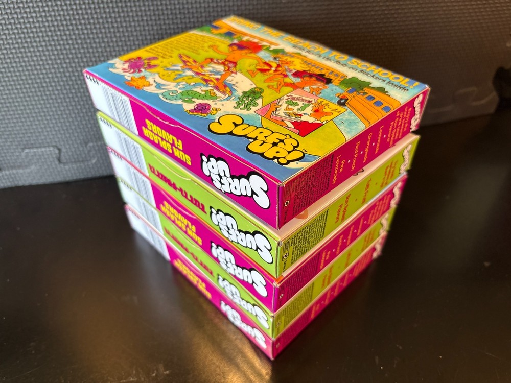 Surfs Up fruit snacks - 5 empty custom design display boxes