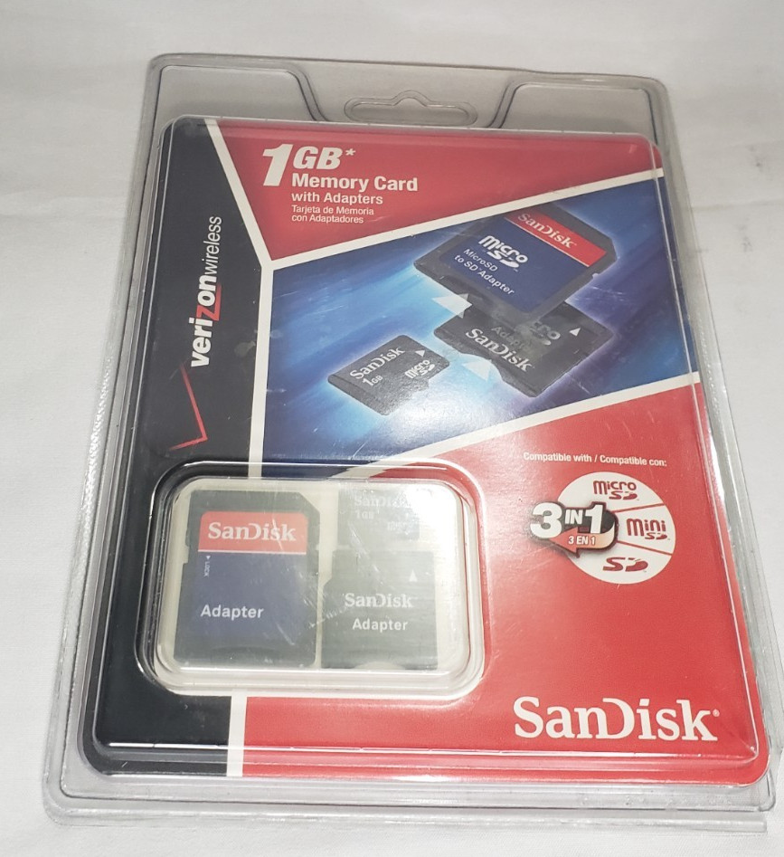SanDisk 1GB Memory Card with Adapters