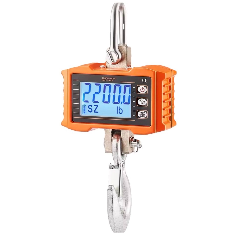 TOUGH TOOLS - Hanging Scale 2200lb Remote Control Backlit Display Auto-Off