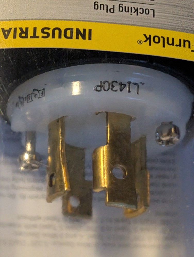2- Turnlok 30-Amp Locking Plug Legrand