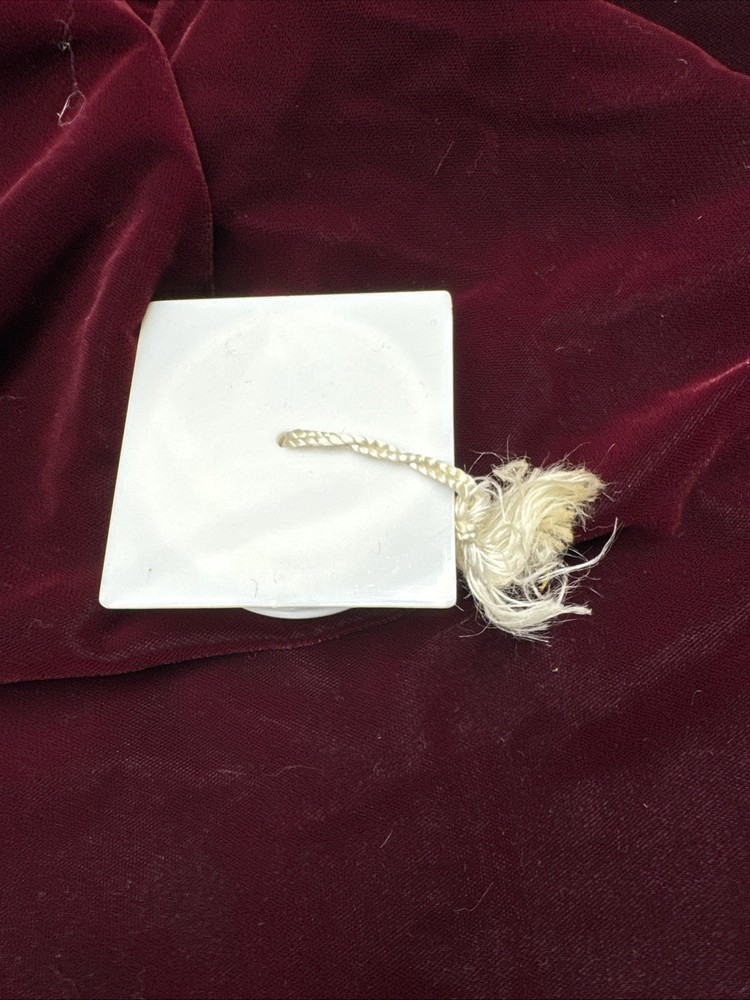 Vintage rosary with White beads In Graduation Cap 1967