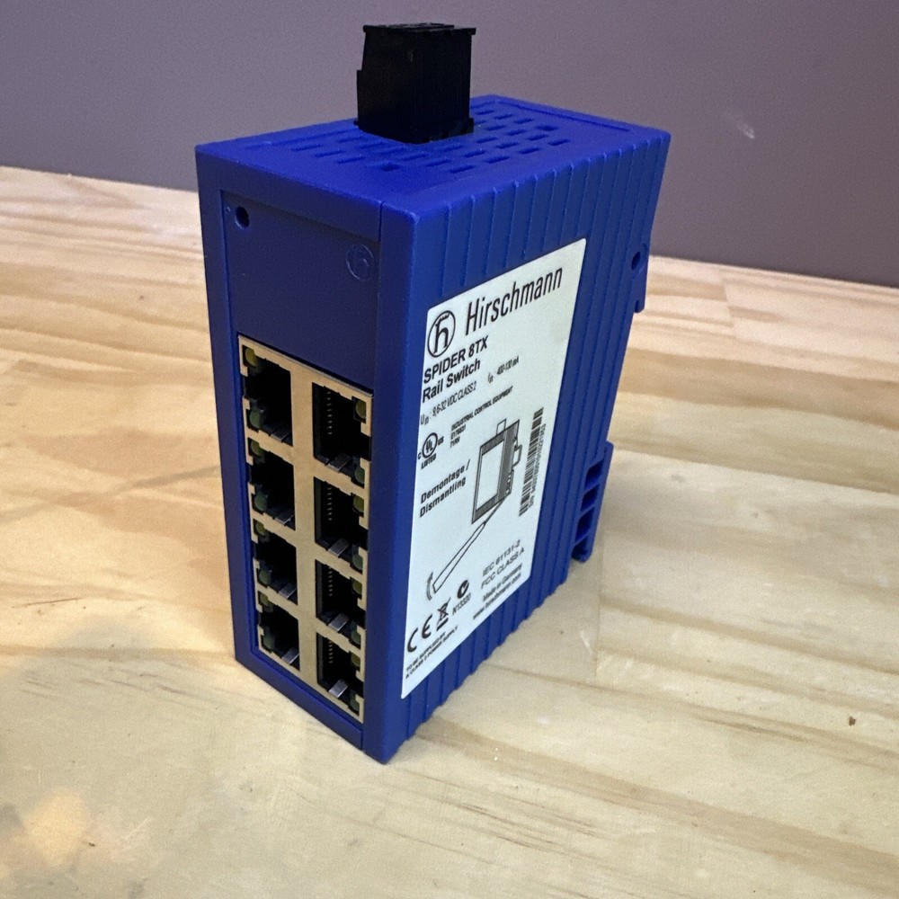 Hirschmann Spider 8TX Ethernet Rail Switch New